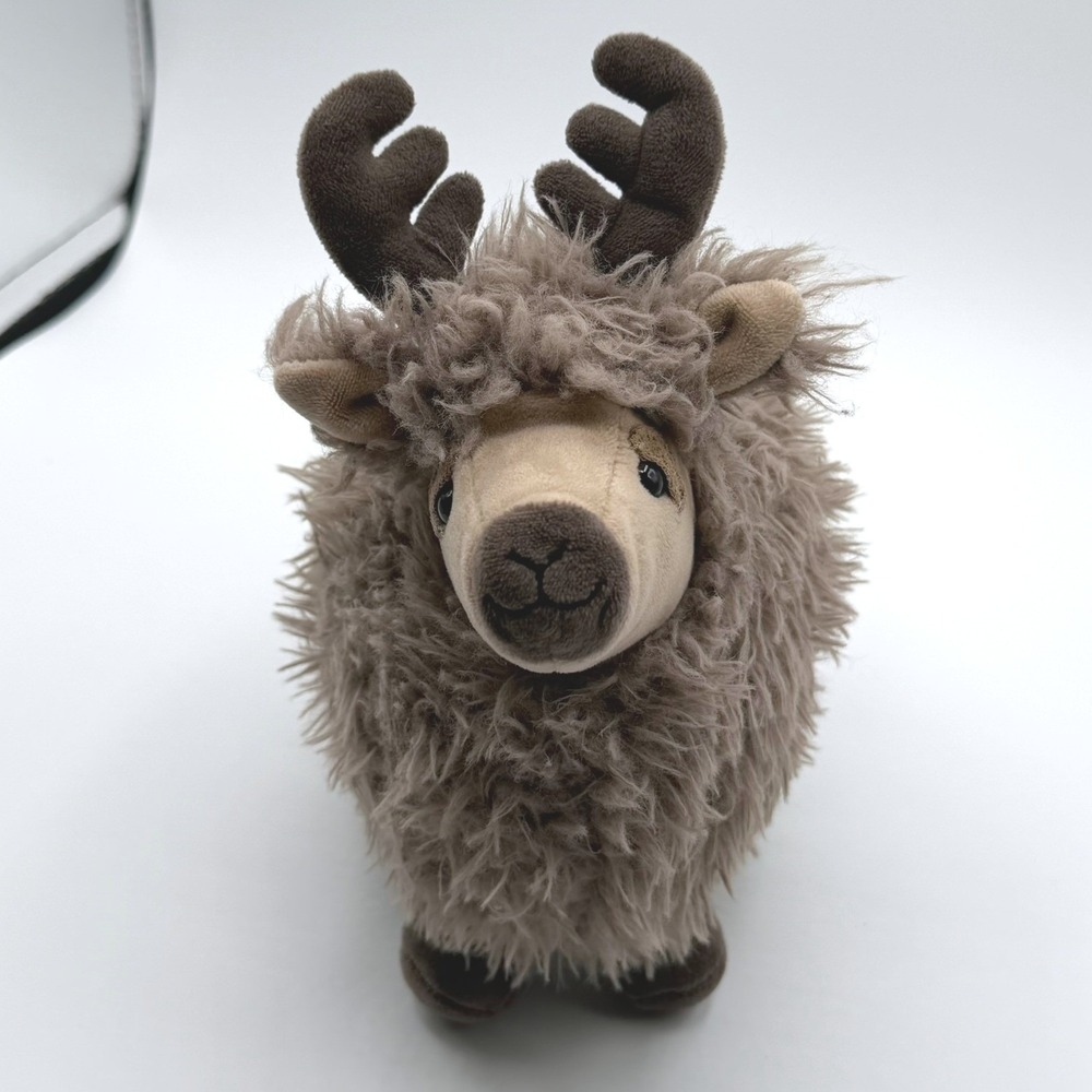 Jellycat Rolbie Reindeer Plush Stuffed Animal Brown Shaggy Holiday Retired SMALL
